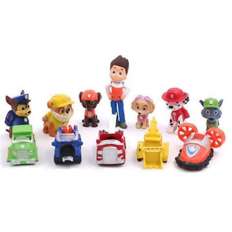 Lot de 12 figurines Pat Patrouille Jouets Topper - 3,5 à 6cm