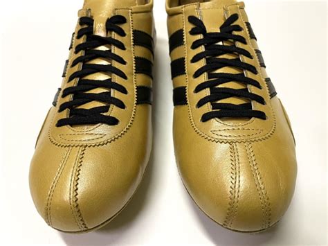 デッド ドイツ製 レア 限定 03年adidas Azteca Gold アディダス アステカ ゴールド カンガルーレザー 金 Us 75