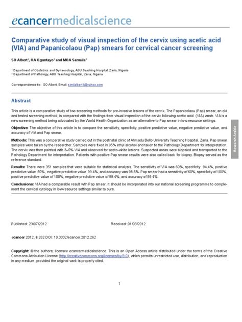 Pdf Perandingan Pap Smear Dengan Iva Pada Carcinoma Cervix Dokumen Tips