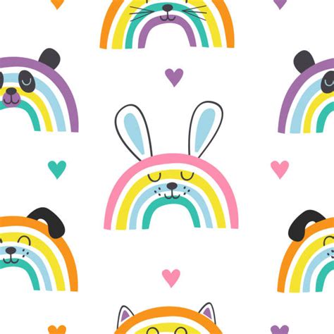 Printable Of Rainbows Cartoons Illustrations Royalty Free Vector