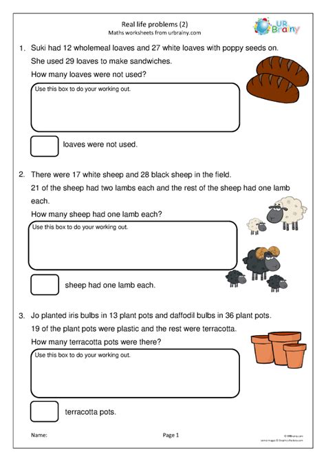 Real Life Problems 2 Reasoningproblem Solving Maths Worksheets Library