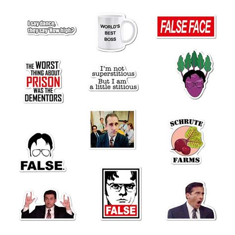 2021 The Office Stickers Pack Of Funny Stickers For Water Bottle Cars ...