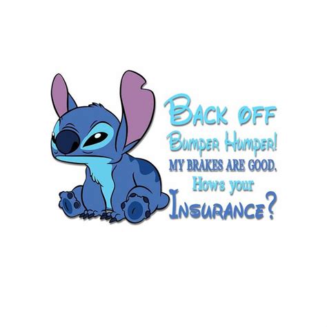 Back Off Bumper Humper Decal Full SilveryBrand Lilo And Stitch