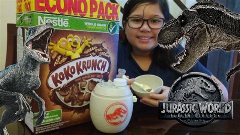 Free Jurassic World Dinosaur Egg Cereal Container From Koko Krunch Youtube