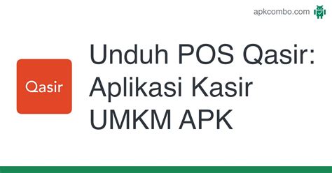 Pos Qasir Aplikasi Kasir Umkm Apk Android App Unduh Gratis