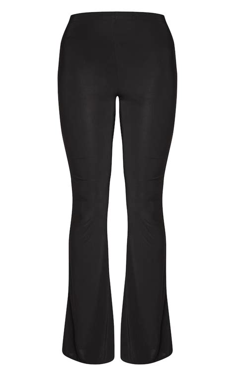 Black Slinky Flared Skinny Pants Co Ords Prettylittlething Aus