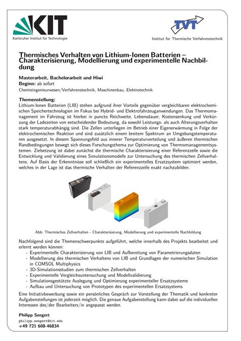 KIT Institute Of Thermal Process Engineering Studium Und Lehre