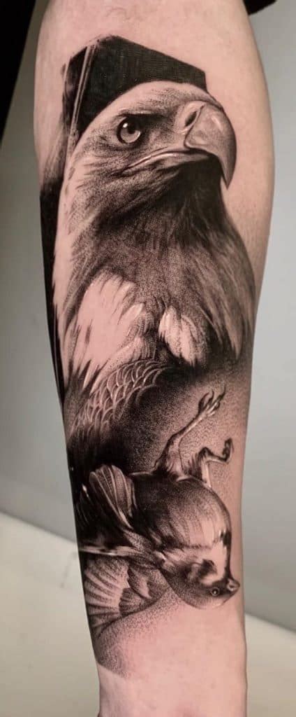 Bald Eagle Forearm Tattoo