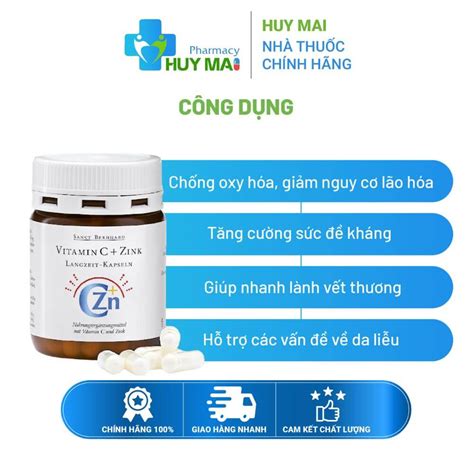 Viên uống Sanct Bernhard Vitamin C Zink chống lão hóa