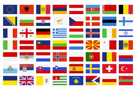 Premium Vector Set Of All Europe Flags