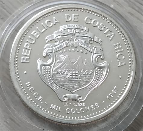 Costa Rica Colones Commemorative Proof Silver Coin Mintage