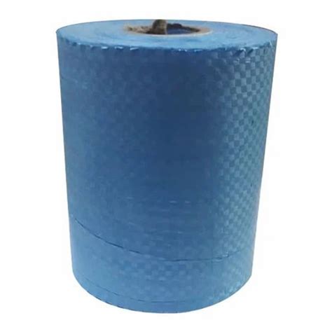 Polypropylene Propylene Blue PP Woven Roll GSM 50 GSM Size 4inch At