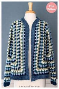 Granny Hexagon Horizon Cardigan Free Crochet Pattern