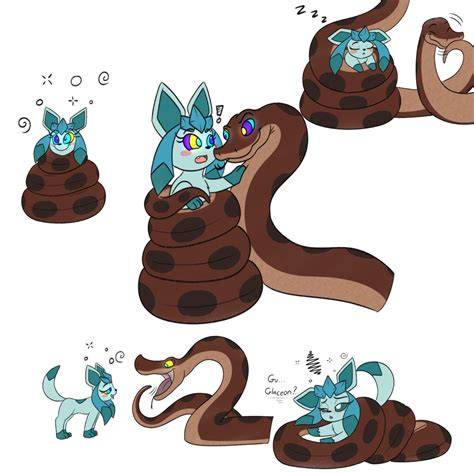 Rule 34 Asphyxiation Choking Coiling Coils Comic Constriction Eeveelution Furry Glaceon