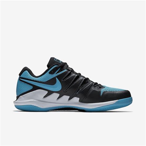 Nike Mens Air Zoom Vapor X Tennis Shoes - Black/Gamma Blue - Tennisnuts.com