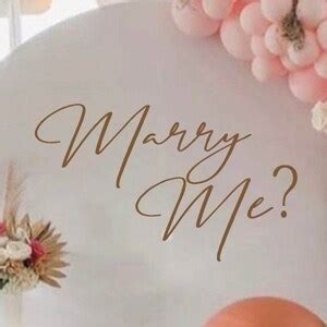 Marry Me Decal for DIY Sign Poster and Party Backdrops. Personalized ...