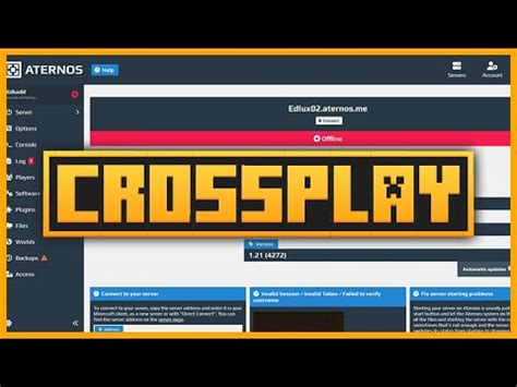 How To Create A Crossplay Aternos Server Between Java And Bedrock On