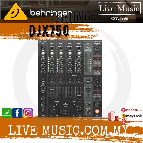 Behringer Pro Mixer DJX750 4 Channel DJ Mixer DJX 750 DJX 750