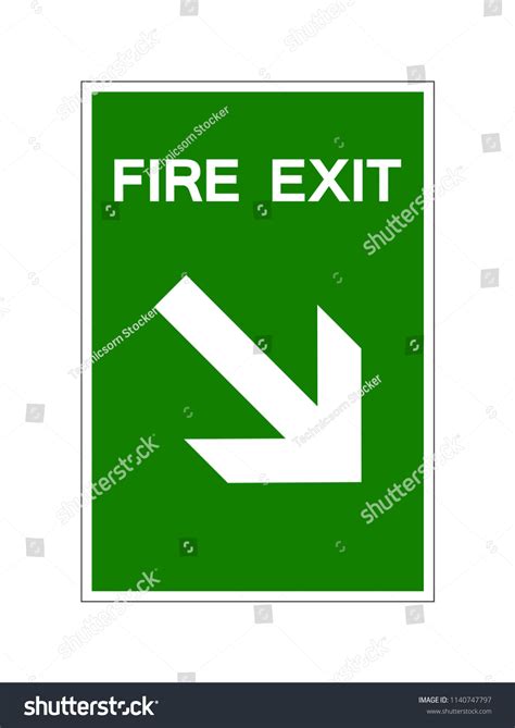 Fire Exit Symbol Sign Vector Illustration เวกเตอร์สต็อก ปลอดค่าลิขสิทธิ์ 1140747797