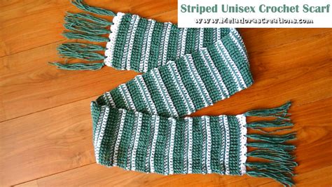 Striped Crochet Scarf Unisex Free Crochet Pattern Meladoras