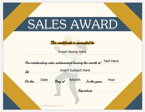 Best Sales Award Certificate Templates for Word | Professional ...