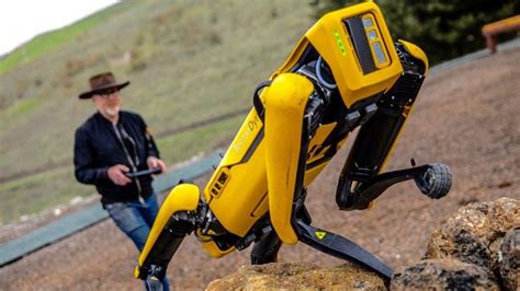 Boston Dynamics Hands Spot The Robot Dog Over To Adam Savage For