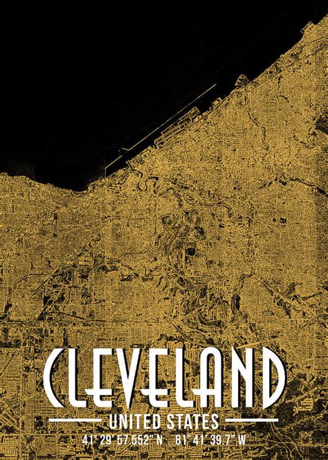 Cleveland City Poster Poster by Carlos V