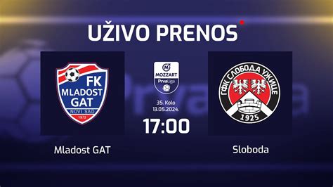 MLADOST GAT SLOBODA Mozzart Bet Prva Liga Srbije 35 Kolo YouTube