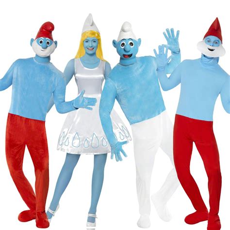 Mens Ladies Official Papa Smurf Smurfette Fancy Dress Costumes – 80s TV Cartoon | eBay