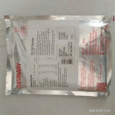 Cuisinary Peri Peri Sprinkler Seasoning Packaging Size Required 1 Kg