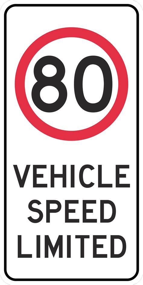 80km Vehicle Speed Limited National Safety Signs