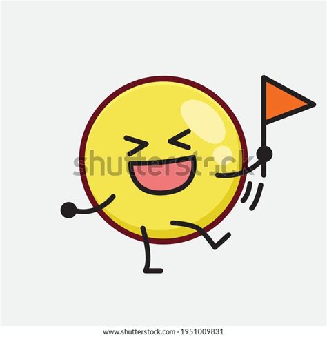 Vector Illustration Yellow Emoji Character Cute Stock Vector (Royalty ...