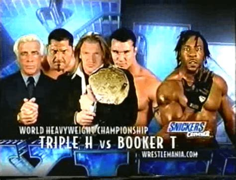 Alt. Graphic: Triple H vs. Booker T Wrestlemania 19 (Only Ric Flair ...