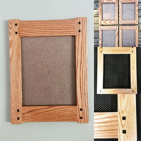 Arts And Craft Wooden Picture Frame Red Oak Picture Frames Arts And Craft