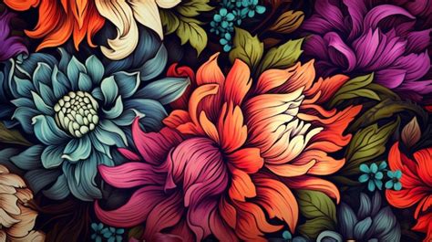 Premium Photo | Floral Patterns background