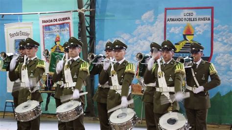 Banda De Guerra Grupo Esfocar Valdivia Junto Al Liceo Armando Robles