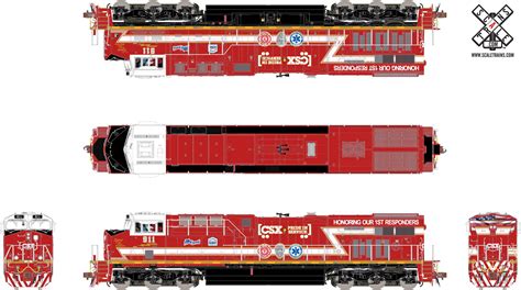 Scale Trains Rivet Sxt32395 Ho Scale Ge Es44ah Gevo Csx First Responders 911 Ebay