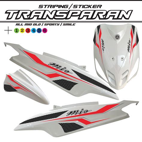 Striping Transfaran Motor Mio Sporty Motor Mio Karbu Old Striping