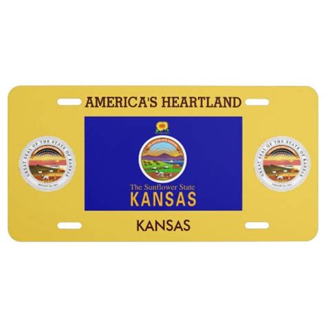 Kansas Custom Front License Plate | Zazzle