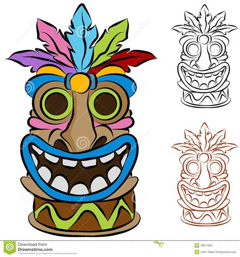 Tiki Man Drawing | Free download on ClipArtMag