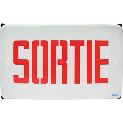 Aqua NEMA 4x Sortie Signs, LED, Hardwired, French - Beghelli AQ-S-L-R-1 ...