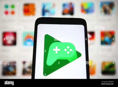 In this photo illustration, Google Play Games logo is seen displayed on ...