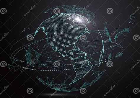 Futuristic Globalization Interface Stock Illustration Illustration