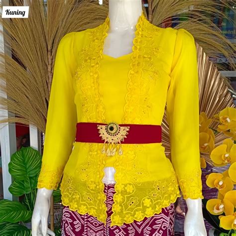 Jual Kebaya Bali Jadi Bordir Premium Kebaya Kerawang Bordir Premium