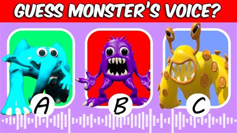 Guess The Voice The Monster Garten Of Banban And Roblox Doors With My