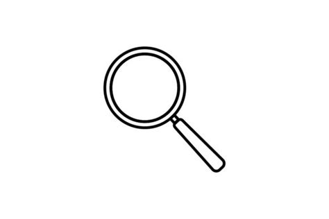 Magnifying Glass Office Icon Outline Graphic By Hafawwart09 · Creative