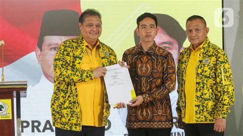 Gibran Rakabuming Raka Terima Putusan Golkar Diajukan Jadi Cawapres