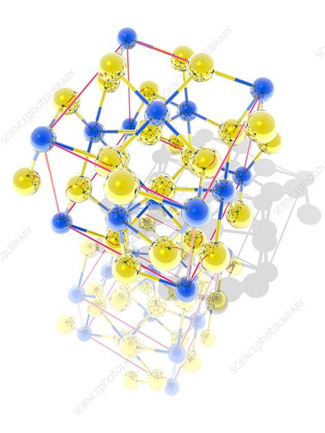 Pyrite crystal structure - Stock Image - A710/0076 - Science Photo Library