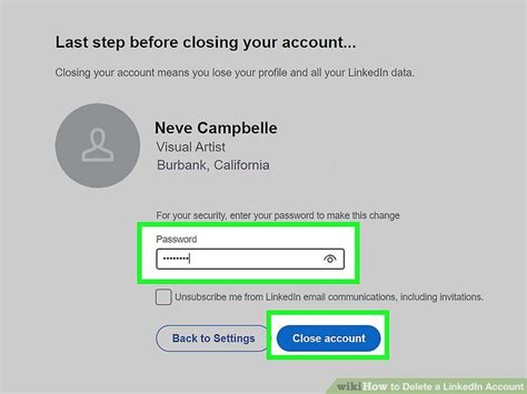 How To Delete A Linkedin Account With Pictures Wikihow