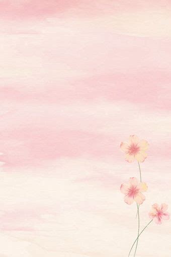 Simple Drawing Floral Pink Watercolor Poster Background Backgrounds Psd Free Download